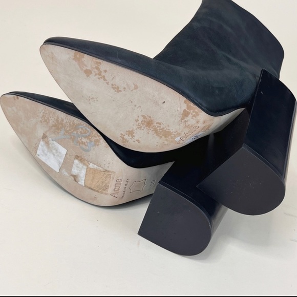 BLACK Short Block Heel ANKLE BOOT - Picture 9 of 10